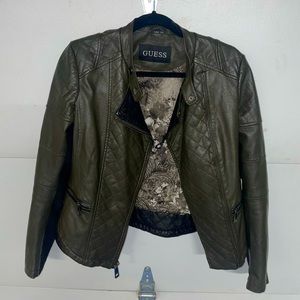 guess faux leather jacket